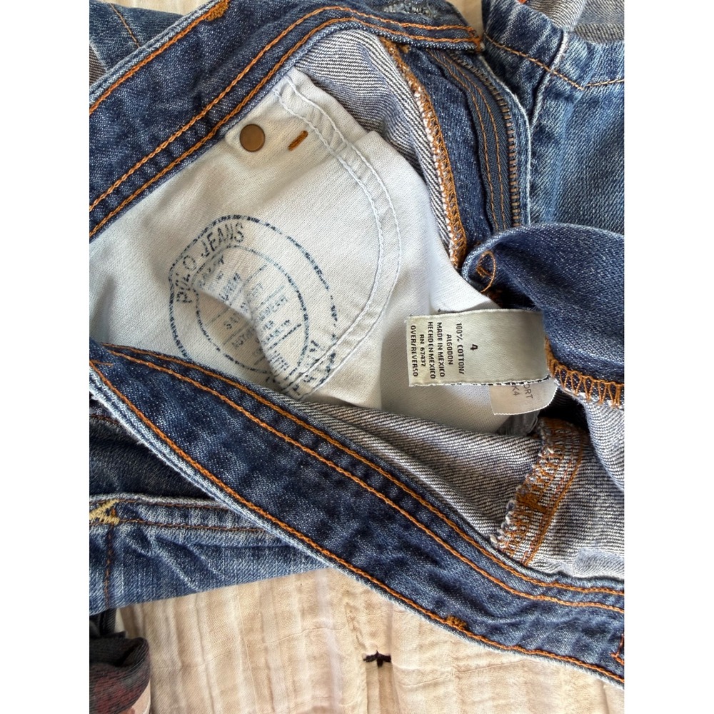 Vintage Polo Ralph Lauren Denim Shorts USA Flag Tab 100% Cotton Jean Shorts 4 - Picture 6 of 6